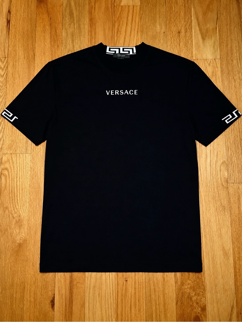 Versace Greca Spellout Black White Tshirt 🔥